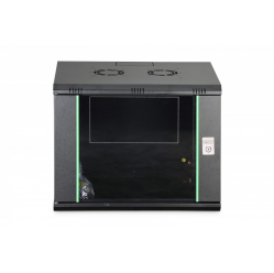 Digitus Szafa sieciowa wisząca Dynamic 19" 9U rack 474x600x450mm, drzwi szyba, czarna, niezłożona, 60kg