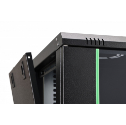 Digitus Szafa sieciowa wisząca Dynamic 19" 9U rack 474x600x450mm, drzwi szyba, czarna, niezłożona, 60kg