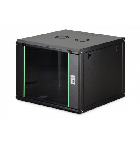 Digitus Szafa sieciowa wisząca Dynamic 19" 9U rack 474x600x600mm, drzwi szyba, czarna, niezłożona, 60kg