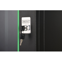 Digitus Szafa sieciowa wisząca Dynamic 19" 9U rack 474x600x600mm, drzwi szyba, czarna, niezłożona, 60kg