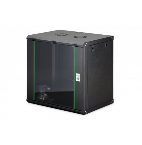 Digitus Szafa sieciowa wisząca Dynamic 19" 12U rack 607x600x450mm, drzwi szyba, czarna, niezłożona, 60kg