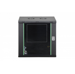 Digitus Szafa sieciowa wisząca Dynamic 19" 12U rack 607x600x450mm, drzwi szyba, czarna, niezłożona, 60kg