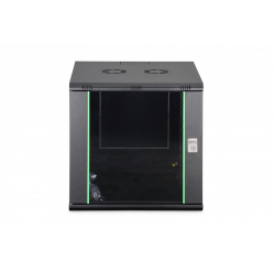Digitus Szafa sieciowa wisząca Dynamic 19" 12U rack 607x600x600mm, drzwi szyba, czarna, niezłożona, 60kg