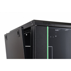 Digitus Szafa sieciowa wisząca Dynamic 19" 12U rack 607x600x600mm, drzwi szyba, czarna, niezłożona, 60kg