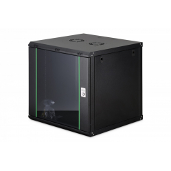 Digitus Szafa sieciowa wisząca Dynamic 19" 12U rack 607x600x600mm, drzwi szyba, czarna, niezłożona, 60kg