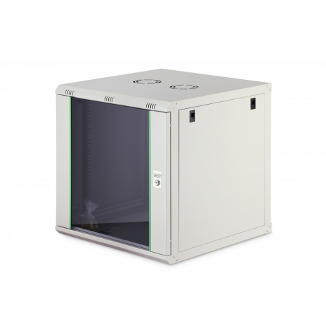 Digitus Szafa sieciowa wisząca Dynamic 19" 12U rack 607x600x600mm, drzwi szyba, szara, niezłożona, 60kg