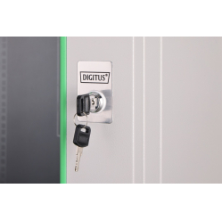 Digitus Szafa sieciowa wisząca Dynamic 19" 12U rack 607x600x600mm, drzwi szyba, szara, niezłożona, 60kg