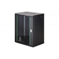 Szafa serwerowa Digitus wisząca Dynamic 19" 16U rack 785x600x450mm, drzwi szyba, czarna, niezłożona, 60kg