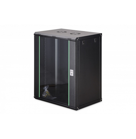 Digitus Szafa sieciowa wisząca Dynamic 19" 16U rack 785x600x450mm, drzwi szyba, czarna, niezłożona, 60kg