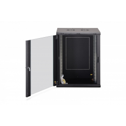 Digitus Szafa sieciowa wisząca Dynamic 19" 16U rack 785x600x450mm, drzwi szyba, czarna, niezłożona, 60kg