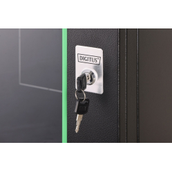 Digitus Szafa sieciowa wisząca Dynamic 19" 16U rack 785x600x450mm, drzwi szyba, czarna, niezłożona, 60kg