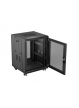 LANBERG Szafa instalacyjna rack stojąca 19 cali 15U 600x600 drzwi perforowane czarna (Flat pack)