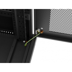 LANBERG Szafa instalacyjna rack stojąca 19 cali 15U 600x600 drzwi perforowane czarna (Flat pack)