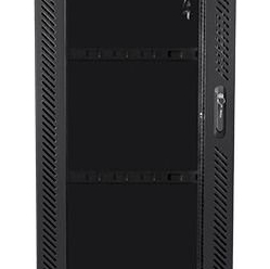 LANBERG Szafa stojąca Rack 19 27U 600x600mm czarna (drzwi szklane) 