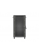 LANBERG Szafa instalacyjna rack stojąca 19" 22U 600x1000 czarna drzwi przeszkolne ( flat pack) 