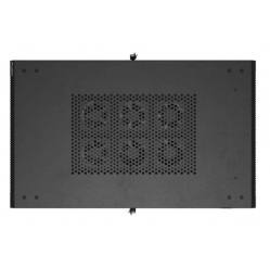 LANBERG Szafa instalacyjna rack stojąca 19" 22U 600x1000 czarna drzwi przeszkolne ( flat pack) 