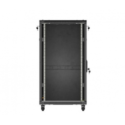 LANBERG Szafa instalacyjna rack stojąca 19" 22U 600x1200 czarna drzwi przeszklone (flat pack) 