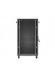 LANBERG Szafa instalacyjna rack stojąca 19" 22U 600x1200 czarna drzwi przeszklone (flat pack) 