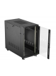 LANBERG Szafa instalacyjna rack stojąca 19" 22U 600x1200 czarna drzwi przeszklone (flat pack) 