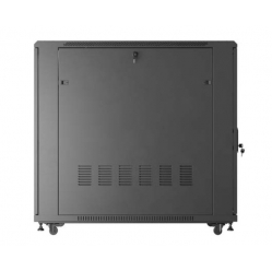 LANBERG Szafa instalacyjna rack stojąca 19" 22U 600x1200 czarna drzwi przeszklone (flat pack) 