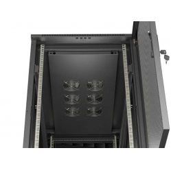 LANBERG Szafa instalacyjna rack stojąca 19" 22U 600x1200 czarna drzwi perforowane (flat pack) 