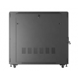 LANBERG Szafa instalacyjna rack stojąca 19" 22U 600x1200 czarna drzwi perforowane (flat pack) 