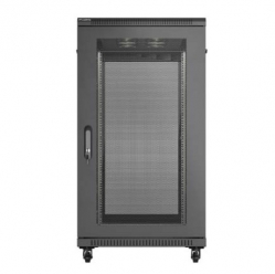LANBERG Szafa instalacyjna rack stojąca 19" 22U 600x1200 czarna drzwi perforowane (flat pack) 