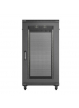 LANBERG Szafa instalacyjna rack stojąca 19" 22U 600x1200 czarna drzwi perforowane (flat pack) 