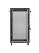 LANBERG Szafa instalacyjna rack stojąca 19" 22U 600x1000 czarna drzwi perforowane ( flat pack) 