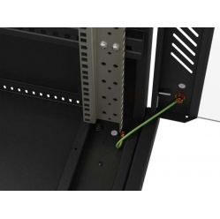 LANBERG Szafa instalacyjna rack stojąca 19" 22U 600x1000 czarna drzwi perforowane ( flat pack) 