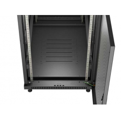 LANBERG Szafa instalacyjna rack stojąca 19" 22U 600x1000 czarna drzwi perforowane ( flat pack) 