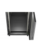 LANBERG Szafa instalacyjna rack stojąca 19" 22U 600x1000 czarna drzwi perforowane ( flat pack) 
