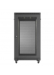 LANBERG Szafa instalacyjna rack stojąca 19" 22U 600x1000 czarna drzwi perforowane ( flat pack) 