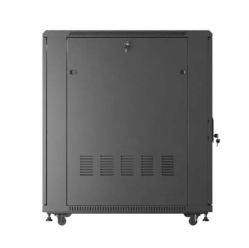 LANBERG Szafa instalacyjna rack stojąca 19" 22U 600x1000 czarna drzwi perforowane ( flat pack) 