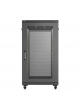 LANBERG Szafa instalacyjna rack stojąca 19" 22U 600x1000 czarna drzwi perforowane ( flat pack) 