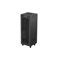 Szafa serwerowa LANBERG instalacyjna rack stojąca 19 cali 32U 600x600 drzwi perforowane LCD czarna (Flat pack)