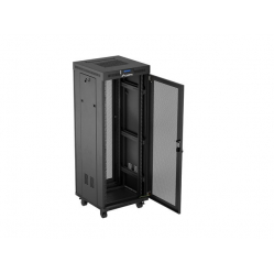 LANBERG Szafa instalacyjna rack stojąca 19 cali 32U 600x600 drzwi perforowane LCD czarna (Flat pack)