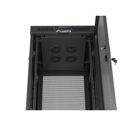 LANBERG Szafa instalacyjna rack stojąca 19 cali 32U 600x600 drzwi perforowane LCD czarna (Flat pack)