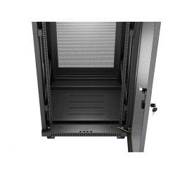 LANBERG Szafa instalacyjna rack stojąca 19 cali 32U 600x600 drzwi perforowane LCD czarna (Flat pack)