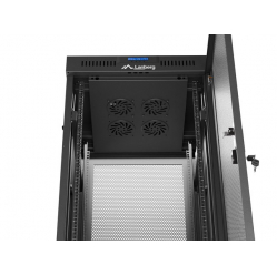 LANBERG Szafa instalacyjna rack stojąca 19 cali 37U 600x600 drzwi perforowane LCD czarna (Flat pack)