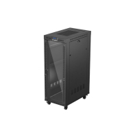 Szafa serwerowa LANBERG instalacyjna rack stojąca 19 cali 32U 600x1000 drzwi przeszklone LCD czarna (Flat pack)