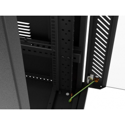 LANBERG Szafa instalacyjna rack stojąca 19 cali 32U 600x1000 drzwi przeszklone LCD czarna (Flat pack)