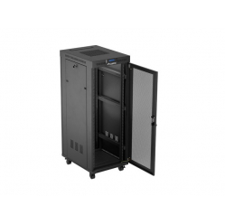 LANBERG Szafa instalacyjna rack stojąca 19 cali 32U 600x800 drzwi perforowane LCD czarna (Flat pack)