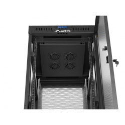 LANBERG Szafa instalacyjna rack stojąca 19 cali 32U 600x800 drzwi perforowane LCD czarna (Flat pack)