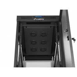 LANBERG Szafa instalacyjna rack stojąca 19 cali 32U 600x1000 drzwi perforowane LCD czarna (Flat pack)
