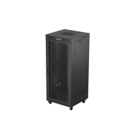Szafa serwerowa LANBERG instalacyjna rack stojąca 19 cali 37U 800x800 drzwi perforowane LCD czarna (Flat pack)