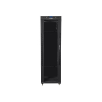 Szafa serwerowa LANBERG instalacyjna rack stojąca 19 42U 600x1000 czarna, drzwi szklane lcd (flat pack)