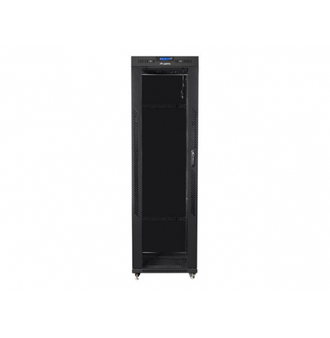 LANBERG Szafa instalacyjna rack stojąca 19 42U 600x1000 czarna, drzwi szklane lcd (flat pack)