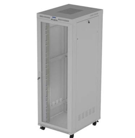 LANBERG Szafa instalacyjna rack stojąca 19 cali 47U 800x1000 szara drzwi perforowane LCD (flat pack) V2