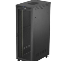 Szafa serwerowa LANBERG instalacyjna rack stojąca 19 cali 47U 800x1200 czarna drzwi perforowane LCD (flat pack) V2 